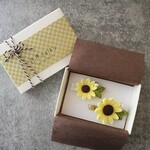 期間限定【ひまわり】家族でお揃いギフトセット＊ベビークリップ&2wayクリップ＊つまみ細工 