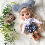 ミディブライス服＊クマ耳ヘアバンドとパンツとブラウスセット