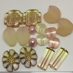 14＊淡め　トロピカルイメージ　手染めビーズ