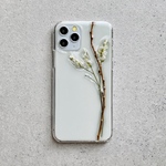 𓇗小枝とアンティークスターチスの立体スマホケース𓇗【全機種対応】 iPhone SE 8 XR 11 pro Galaxy HUAWEI Xperia Android他シンプル クリア