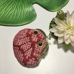 カエル がま口 シボリ ♡赤い金魚♡