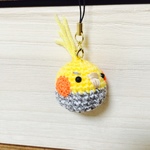 【haloilo様オーダー品】オカメインコのあみぐるみストラップ