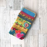 【iPhone/android】エスニックな刺繍 手帳型iPhoneケース 手帳型スマホケース ターコイズブルー iPhone13 iPhone13pro iPhone12 iPhone12mini