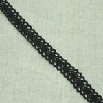 両山細幅トーションレース（カノン）　5ヤードパック★黒