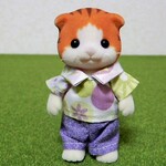 シルバニアファミリー　大人　お父さん 服　パープル系　シルバニア