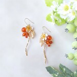 カーネリアンのフルーツピアス（イヤリング）　