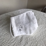 コットンボイルレース刺繍ラインストーン付き立体マスク