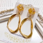   《sale》ミモザの大ぶりイヤリング