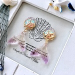 °॰*人魚の祈り-ピアス(イヤリング)ホワイト×パープル