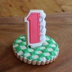 ナンバー「1」　スタンディングクッキー