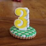 ナンバー「３」　スタンディングクッキー