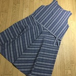 刺繍ダンガリーのフレアワンピース　　