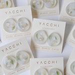 mat earring (Gypsophila)