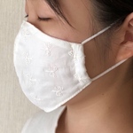 接触冷感生地使用　立体マスク　大人普通サイズ　レースマスク　