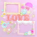 ラージLOVE♡パステルcraft