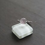 ブラッドショットアイオライト　サイドクロスリング　SILVER925　　