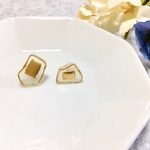 *和装にも*シーグラス の金継ぎピアス