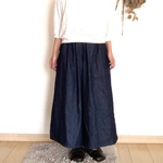 ロングワイドパンツ　デニム