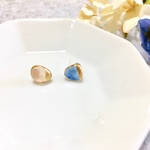 *和装にも*シーグラス の金継ぎピアス