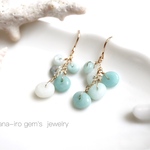 ＊1点もの＊14kgf amazonite pierce