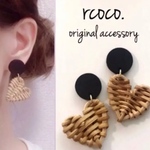 ミニハートラタン♡ピアス