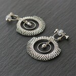 シルバー　モダン　フープ イヤリング　ピアス　