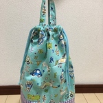 ☆再販1☆持ち手つき巾着　約36×30