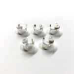 【真鍮製    6個】チャームをつける穴開け加工済  イヤーカフ  シルバー