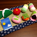 【N様受注分】フェルトのままごと フェルトスイーツ☆ 和菓子セット