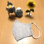 夏マスク♡高島ちぢみマスク（薄グレー）