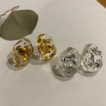 gold silver crystal pierce