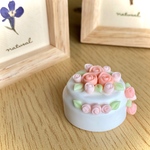 薔薇　ケーキ　ホール　ミニチュア　ウェディング　置物　　樹脂粘土
