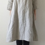 リネンAラインワンピース