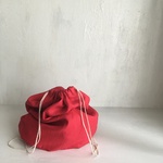 《完成品ｱﾘ》リネンのインナーバッグ/レッド