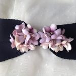 クラシカルスミレリボンバレッタ　black×purple