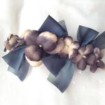 バレリーナバレッタ　silk ribbon
