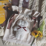 ～もっぷちゃんとひまわり畑～【新作】わんちゃん 巾着リボントートバッグ 