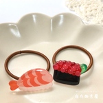 🍁えびといくらのミニヘアゴム(2個セット)