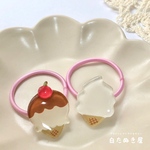 バニラチョコアイスとソフトクリームのミニヘアゴム(2個セット)
