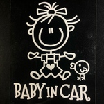 ステッカー　BABY IN CAR 女の子