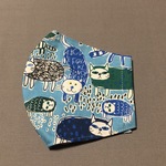 【ｙ様オーダー品】ume＊mew ひんやり立体マスク・大きめ（青の国のネコたち）