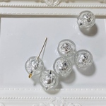CLEAR SILVER ROUND BEADS