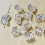 CLEAR AURORA NUGGET BEADS