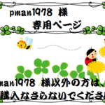 pman1978様　専用ページ　他の方は購入しないで下さい。
