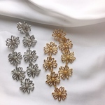 ［4連タイプ］flower gold  large pierce gold/silver