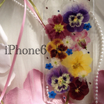 押し花iPhoneケース-pansymix-