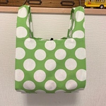 コンビニ用エコバッグ＊黄緑ドット