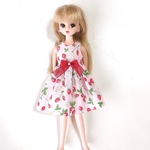 リカちゃん　服　ワンピース　さくらんぼ　りぼん