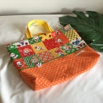 【床につかない！！】入園入学レッスンバッグ手提げ絵本袋リバーシブル28ハニーチューン