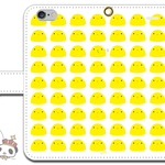 【手帳型】スマホケース。ひよこ。っぽい。